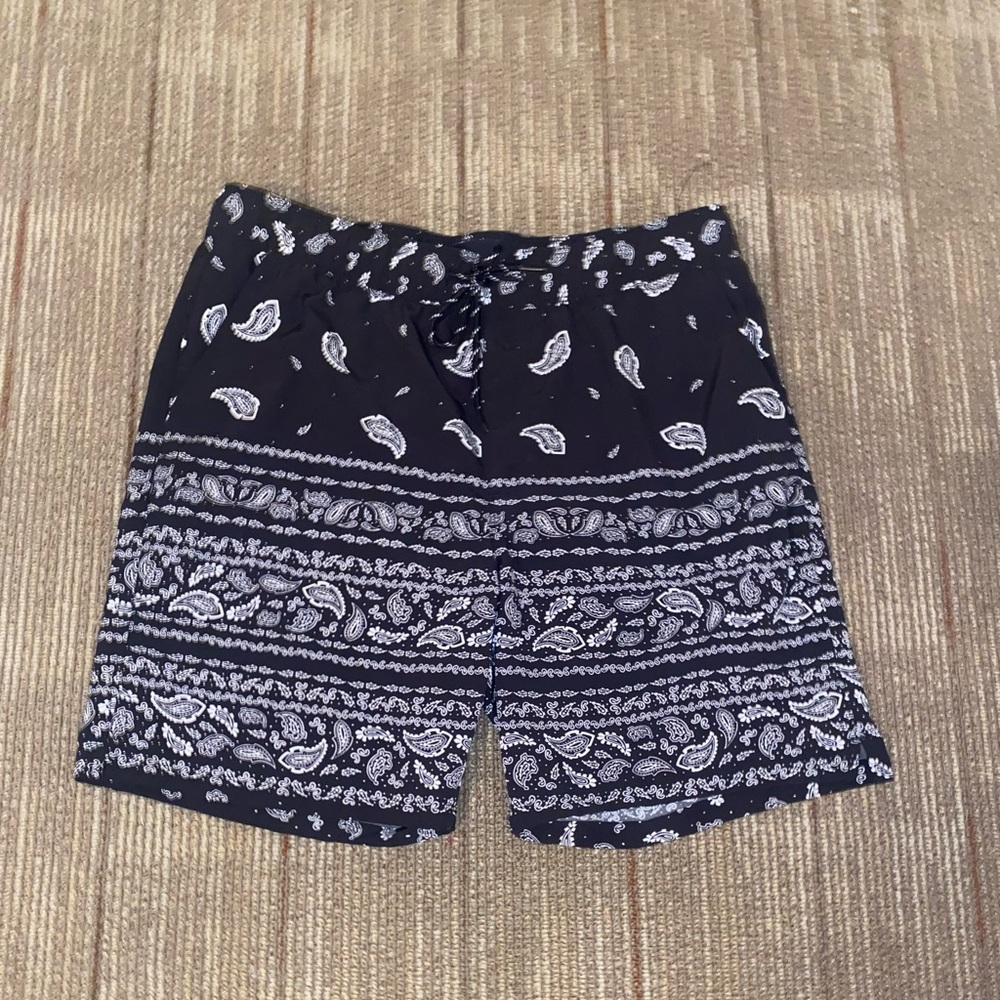 Classic Blue Paisley Swim Trunks